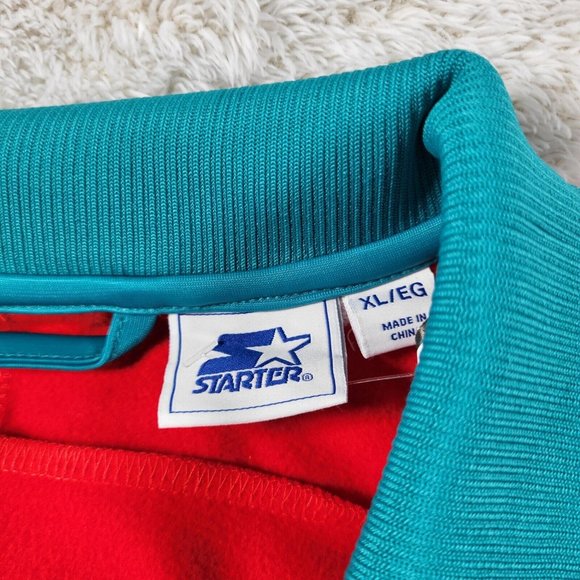 Starter Red Michael Strahan NFL Super Bowl LVII Embroidered Track Jacket Sz XL - Picture 12 of 12